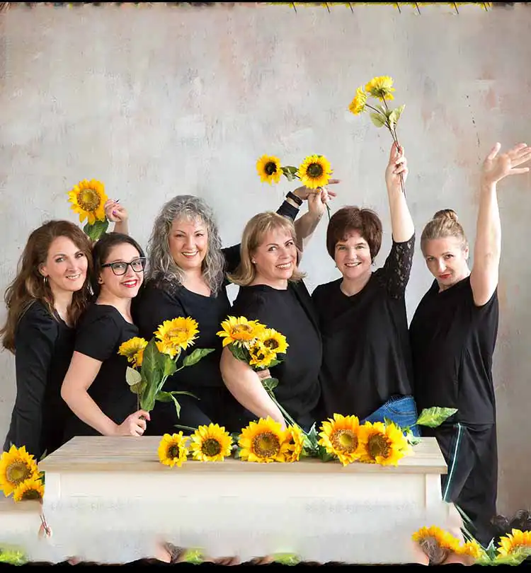 Girls mit Sonnenblumen