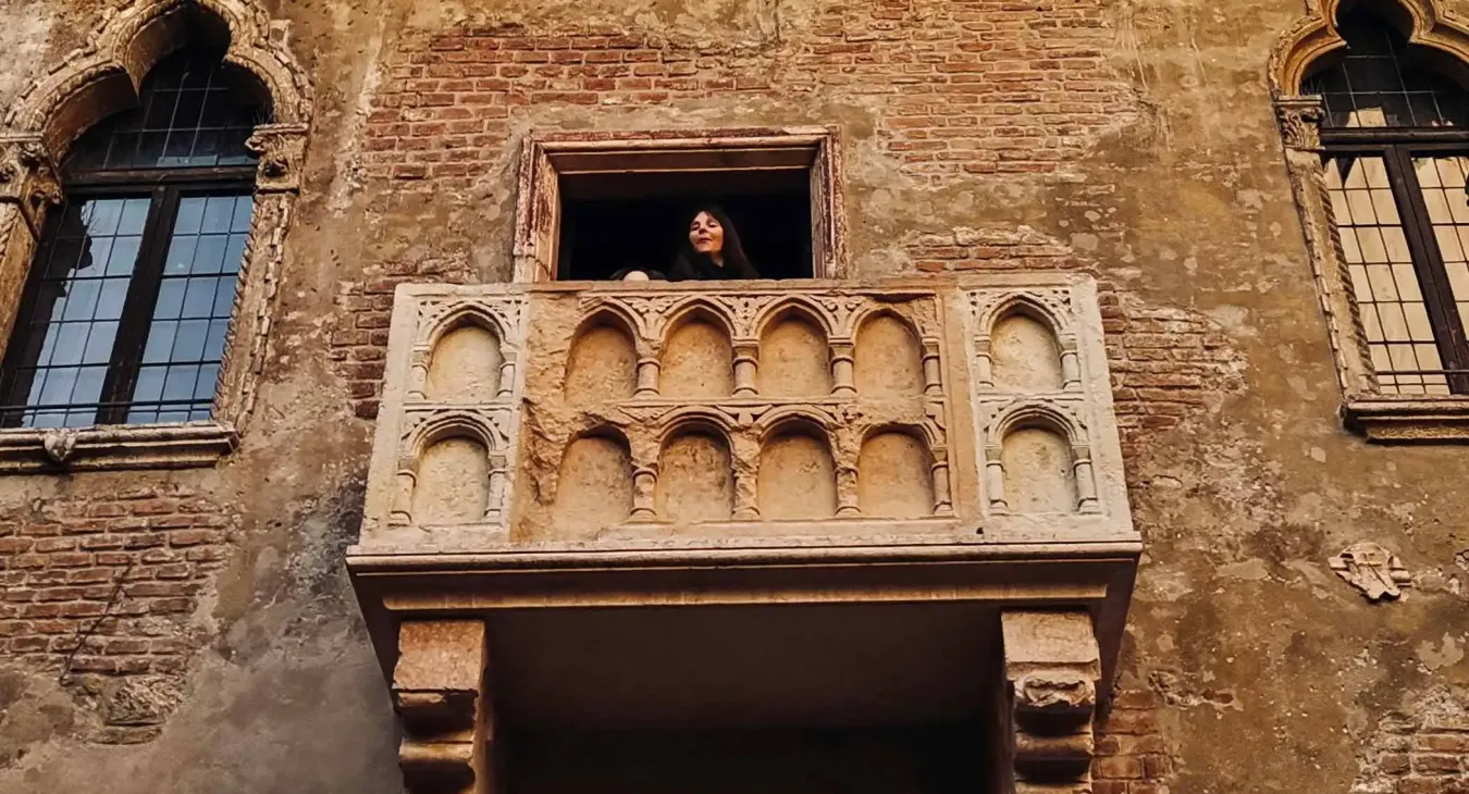 Shakespeare geht immer Balkon der Julia in Verona